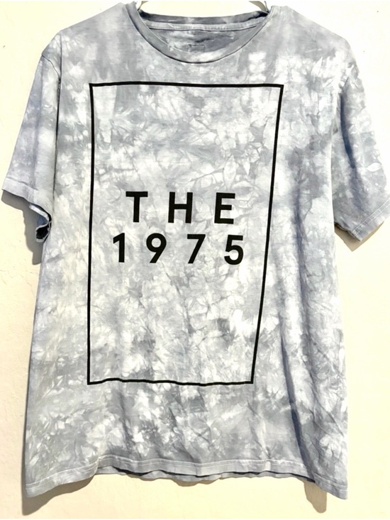 The 1975 Tops - The 1975 Tie Dye Graphic Tee Blue Band Shirt-Size Large